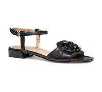 Geox Femme D New ERAKLIA 15 D Sandale à glissière, Black, 39.5 EU