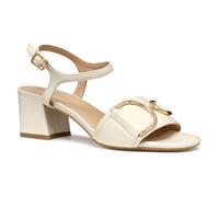 Geox Femme D New ERAKLIA 50 B Sandale à Talons, Papyrus, 38.5 EU