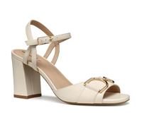 Geox Femme D New ERAKLIA 80 A Sandale à Talons, Papyrus, 37 EU