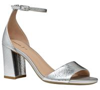 Geox Femme D New ERAKLIA 80 A Sandale à Talons, Silver, 38 EU
