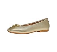 Geox Femme D New Palmaria F Ballet Flat, Lt Gold Cream, 39.5 EU