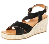 Geox Femme D Panarea D Sandales compensées, Noir, 38 EU