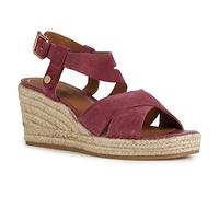 Geox Femme D Panarea Espadrille Wedge Sandales, Rose, 38 EU