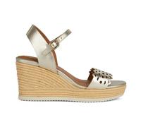 Geox Femme D Ponza A Sandales compensées, Doré, 36 EU