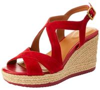 Geox Femme D Ponza C Sandales compensées, Rouge, 40 EU