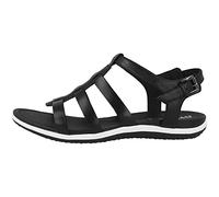 Geox Femme D Sandal Vega A Sandales, Black, 38 EU