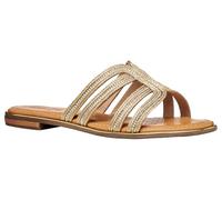 Geox Femme D Sozy Plus a Sandale Plate, Doré foncé, 36 EU