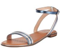 Geox Femme D Sozy Plus F Sandales Plates, Navy Silver, 40 EU