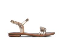 Geox Femme D Sozy Q A Sandales Plates, Or argenté, 37 EU