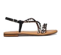 Geox Femme D Sozy S A Sandales Plates, Cuir Noir, 37 EU
