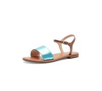 Geox Femme D Sozy S J Sandale à glissière, Azure/Camel, 40 EU