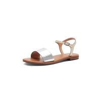 Geox Femme D SOZY S J Sandale à glissière, Silver/Papyrus, 42 EU