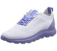 Geox Femme D Spherica Basket, Blanc cassé Lt Violet, 37 EU