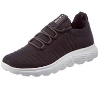 Geox Femme D Spherica C Sneakers, Black, 42 EU