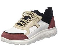 Geox Femme D Spherica C Sneakers, Off White/Lt Taupe, 41 EU