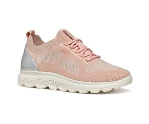 Geox Femme D SPHERICA E Basket, Nude/Silver, 38 EU