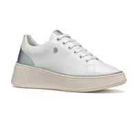 Geox Femme D SUNNETTY A Basket, White/Silver, 37 EU