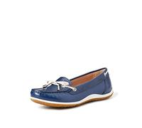 Geox Femme D Vega Moc B Mocassins, Blue/Skin, 36.5 EU