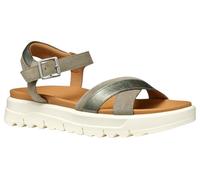 Geox Femme D XAND 2.1S B Sandale Plate, Sage/DK Green, 40 EU