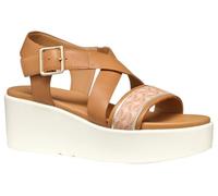 Geox Femme D XAND 2.2S A Sandale compensée, Camel/Nude, 39 EU