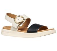 Geox Femme D Xand 2s A Sandales compensées, Lt Sand Black, 39 EU