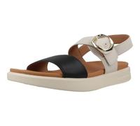 Geox Femme D Xand 2s A Sandales compensées, Lt Sand Black, 41 EU