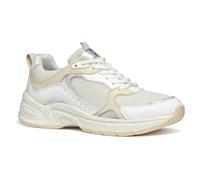 Geox Femme D ZARVIA A Basket, White/Papyrus, 37 EU