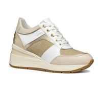 Geox Femme D ZOSMA A Basket, White/Lt Gold, 41 EU