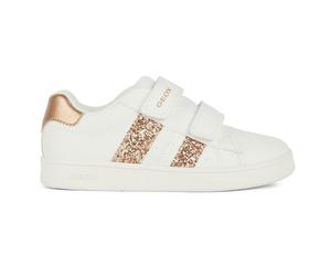 Geox Femme J Eclyper Girl A Basket, Blanc/Or rosé, 37 EU