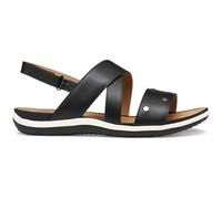 Geox Femme Vega B Sandales Plates, Noir, 41 EU