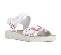 Geox Fille J Costarei Gi Sandal, Blanc Fuchsia, 24 EU