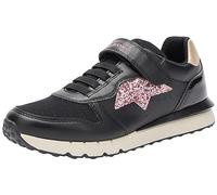 Geox Fille J Fastics Girl C Basket, Black Dk Pink, 29 EU