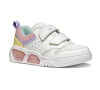 Geox J ILLUMINUS Girl A Basket, White/Multicolor, 32 EU