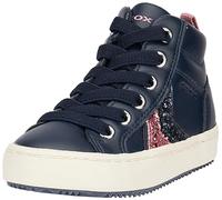 Geox Fille J Kalispera Girl Basket, Navy Dk Pink, 29 EU