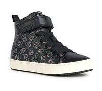 Geox Fille J Kalispera Girl H Basket, Black Silver, 24 EU