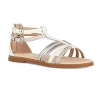 Geox Fille J Karly Girl Sandal, White Lt Rose, 28 EU
