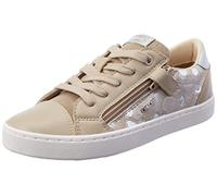 Geox Fille J Kilwi Girl B Sneakers, Beige/Silver, 33 EU