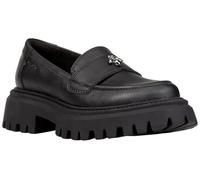 Geox J MAQUINNENS Girl E Mocassin, Noir, 35 EU