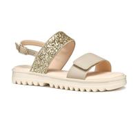 Geox J Sandal Coralie GIR, Beige/Platinum, 37 EU