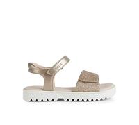 Geox Fille J Sandal Coralie Gir Sandales, Platinum, 37 EU