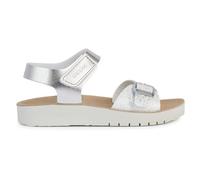 Geox Fille J Sandal Costarei Gi, Argenté Blanc, 36 EU