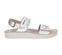 Geox Fille J Sandal Costarei Gi Sandales, Silver, 35 EU