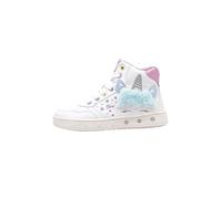 Geox Fille J Skylin Girl Basket, White Multicolor, 26 EU