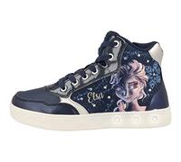 Geox Fille J Skylin Girl E Sneakers, Navy/Platinum, 30 EU