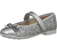 Geox Fille Jr Plie' A Ballerines, Silver, 34 EU