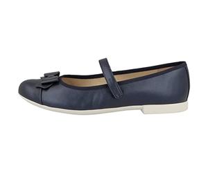 Geox Fille Jr Plie' Ballet Flat, Bleu Marine, 36 EU