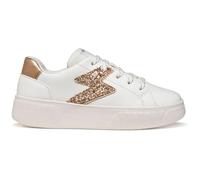 Geox J Mikiroshi Girl A Basket, Blanc/Or rosé, 33 EU