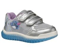 Geox Garçon Fille B LIGHTYLOO Girl A Basket, Silver/Sky, 26 EU