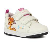 Geox Garçon Fille B New Flick Girl A Basket, Blanc/Noir, 21 EU