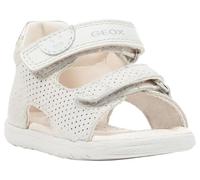 Geox Garçon Fille B Sandal Macchia Gir, Off White Lt Silver, 23 EU